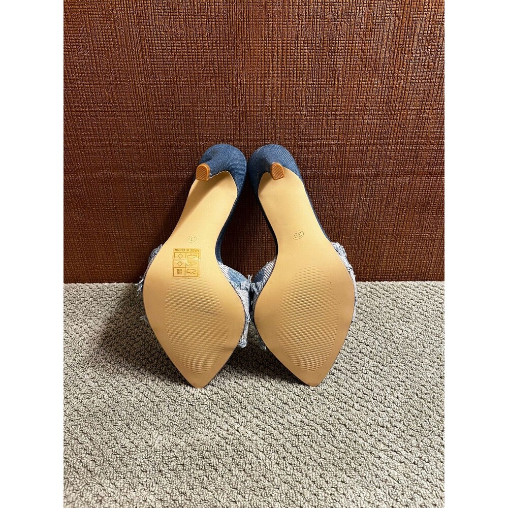 Shein Denim Heels Size 7.5 (38 Europe) - Picture 4 of 4